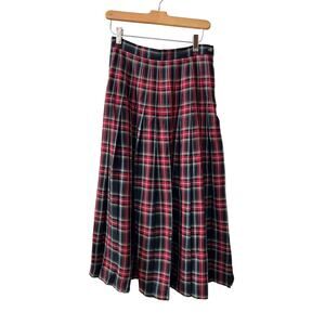 Vintage GAP Tartan Paid Pleated Midi Skirt